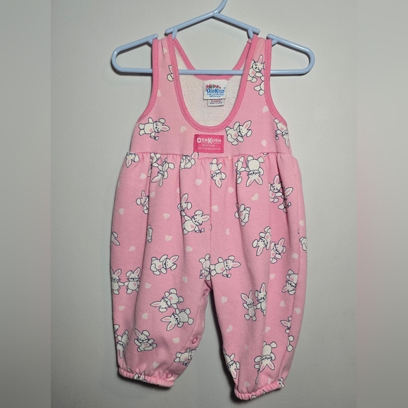 Vintage Pink Bunny Oshkosh Bubble Overalls - Picture 4 of 7